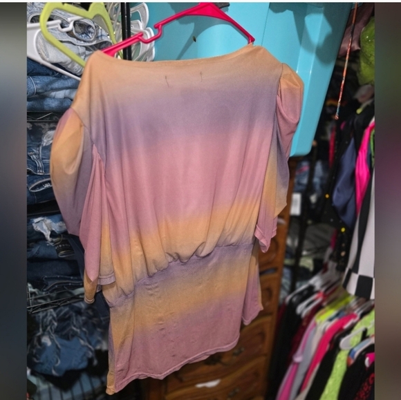⚘️Ashley stewart Ombre Blouse Size 18/20 - Picture 3 of 3